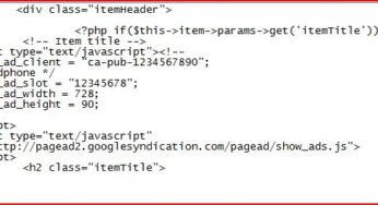 How to Insert Google Adsense into K2 Articles
