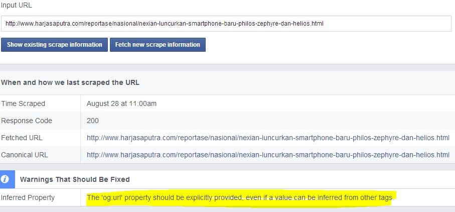Debug feature from facebook
